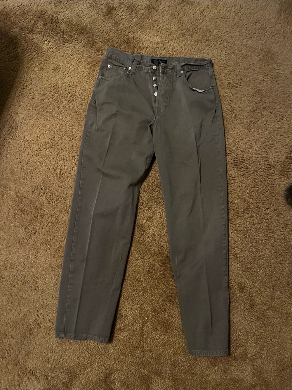 Banana Republic Laredo Olive Brown Button-Fly Pants 36L
